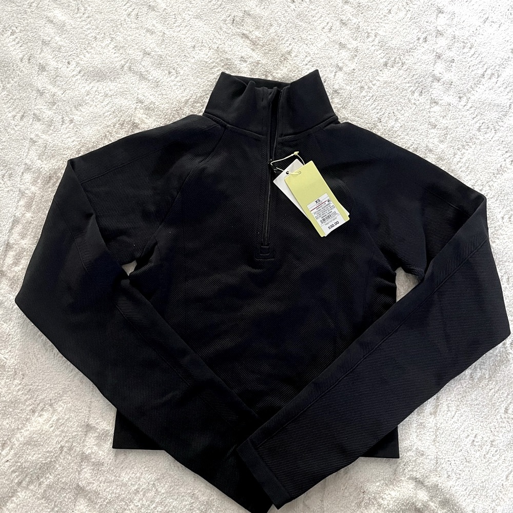 All in Motion | Workout Set Black Quarter-Zip and Leggings